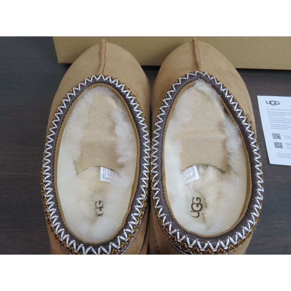 UGG Tasman II Slippers Womens 10 Chestnut Brown Shoes Slip On Comfort Fur Lined - Picture 5 of 12